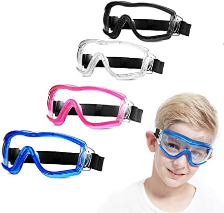 COMLZD Kids Safety Glasses Children's Goggles Anti-Fog Glasses Telescopic belt Laboratory Eye Comprehensive Protection Windproof For Boy Girl Outdoor Sports Glasses.