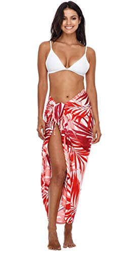 SHU-SHI Womens Beach Cover Up Sarong Swimsuit Cover-Up Pareo Coverups Print2