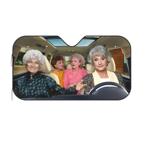 Funny Windshield Sun Shade Foldable Sunshade for Car Windshield Covers Blocks UV Rays Automotive Interior Sun Protection 51 x 27.5 in