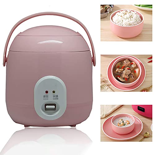 Mini Rice Cooker Steamer, Keep-Warm Function, Ideal for Cooking Rice, Porridge, Nutritious Eggs, Compact and Efficient