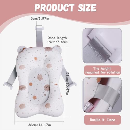 Tapis soutien bain pour nourrisson dans un coussin d'évier moelleux