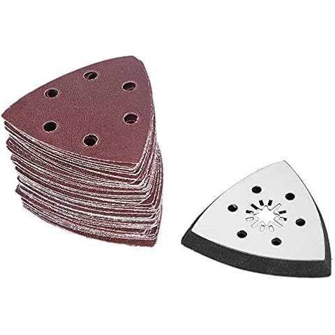 Abrasive triangular de 6 orificios de 61PCS para herramienta oscilante Cover