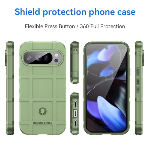Coque Pixel 10 Pro robuste antichoc TPU vert protection objectif - 5
