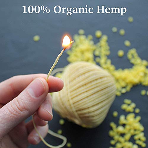 Cozyours Organic Hemp Wick (210 Ft, 1Mm) With Natural Beeswax Coating #TOP3