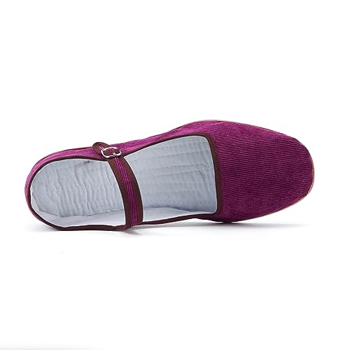 Image of Womens Classic China Flats, Casual China Doll Shoes, Cotton Mary Janes, Chinese Tai Chi Shoes