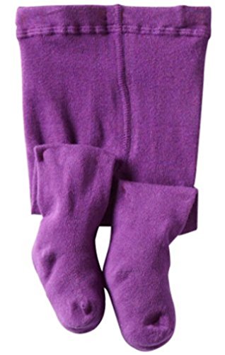 Country Kids Girls Winter Weight Organic Footed Tights Sizes from 1 to 15 Years (2-4 Years, Purple)