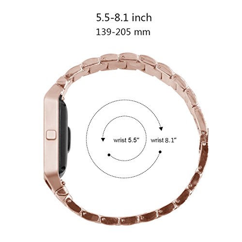 Correa compatible para Fitbit Blaze con marco de acero inoxidable miniatura 5
