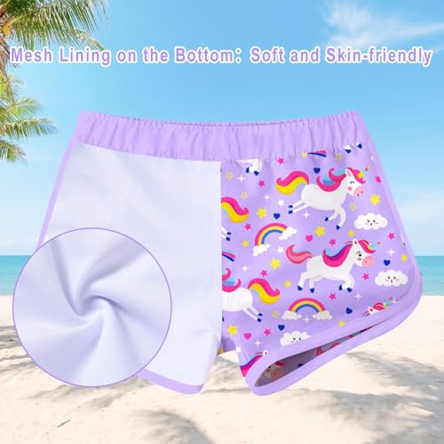 Image of Vogseek Girls Rash Guard Two Pieces Swimsuit Long Sleeve Bathing Suit for 3-10 Years