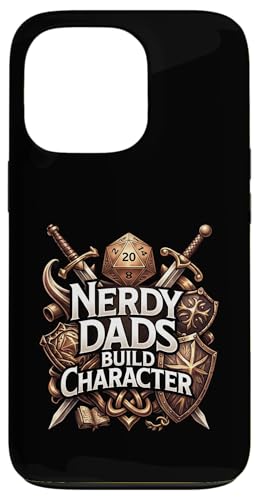 Nerdy Dads Build Character Funny RPG Dice Tabletop Gamer �X�}�z�P�[�X iPhone 13 Pro �p