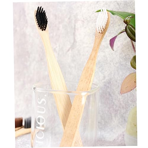 FOMIYES 20 Stück Zahnbürsten Aus Nachhaltigem Holz Für Erwachsene Mit Faserborsten Umweltfreundlich Und Biologisch Abbaubar Quadratisches Ende Für Gründliche Mundhygiene – Bild 6