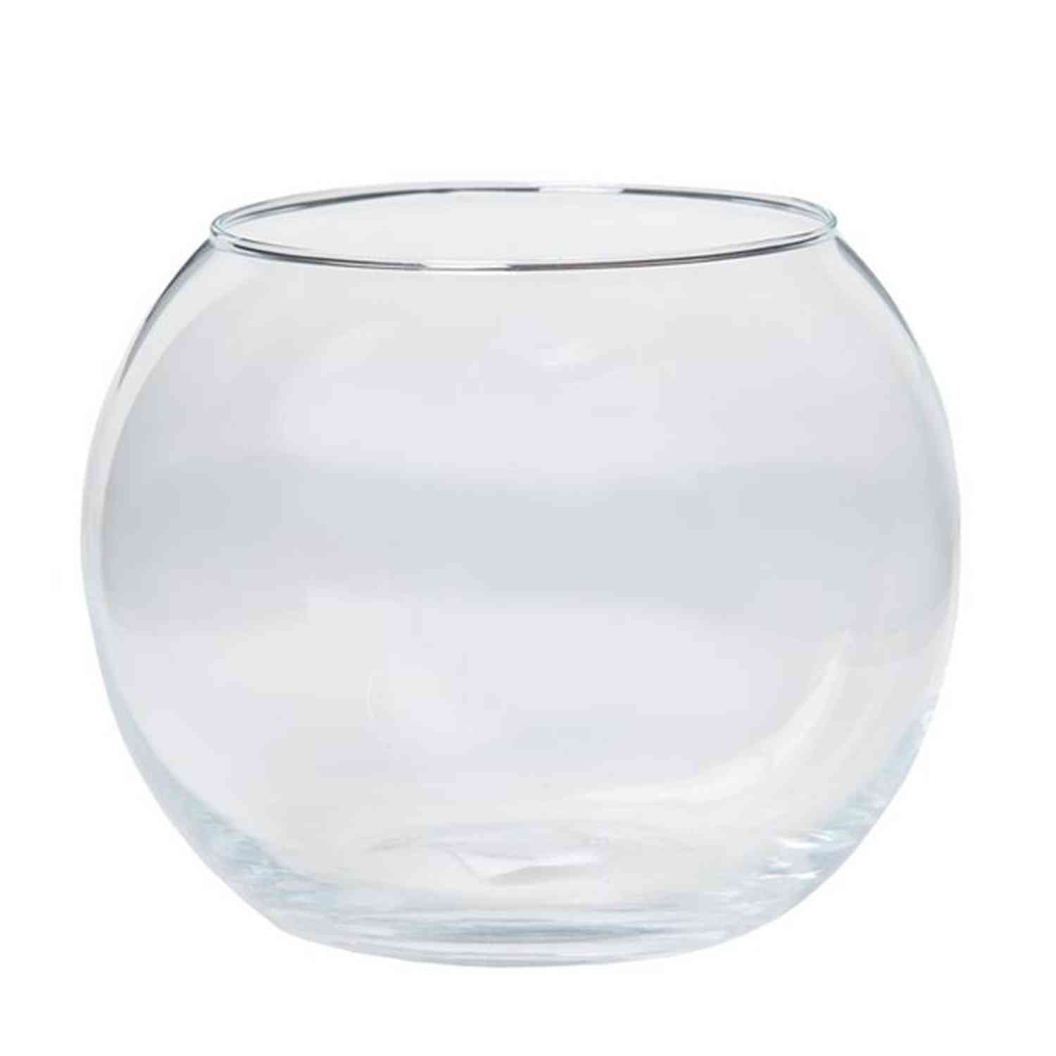 INNA-Glas Diana spherical candle holder, Ball/Round, Transparent, 15 cm, Ø11,5 cm/Ø16cm - Glass Fish Bowl - Decorative Vase