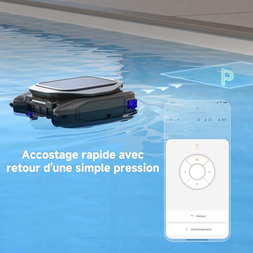 DREAME J1 Écumeur de Piscine robotisé, Technologie avancée PoolSense, Nettoyage Complet à 360°, Fonctionnement continu 24/7, Planification Intelligente de la trajectoire, Contrôle par Application - 7