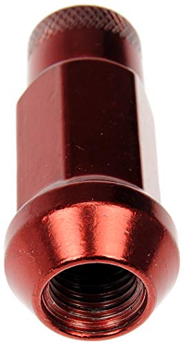 Image of Dorman 713-385E Red Open End Knurled Wheel Nuts Compatible with Select Models, 20 Pack