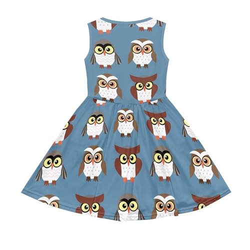Cute Cartoon Animal Sundress for Girls Swing Loose Fit Sleeveless Summer Dress with Side Pocket2