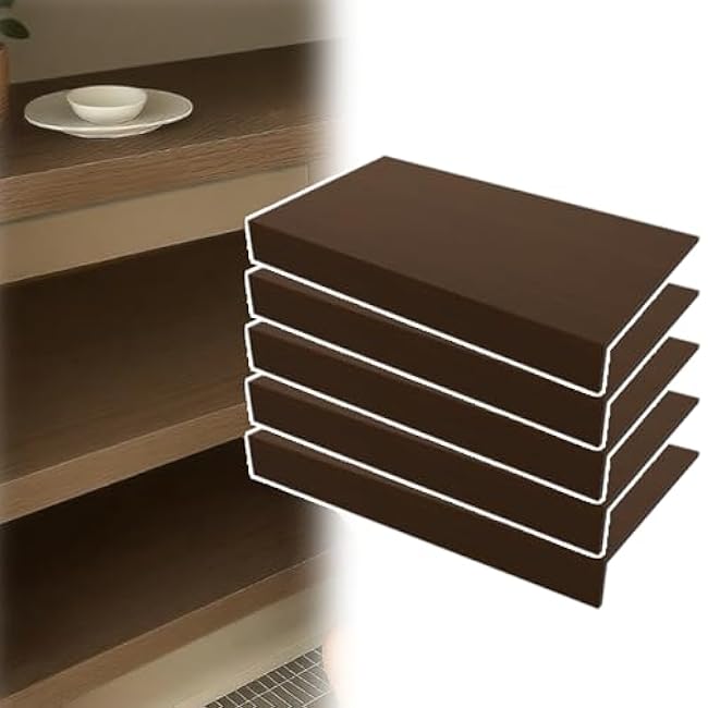 PVC Shelf Cover 12x12 16x12 20x12, Pantry Shelf Covers for Wire Shelving, Closet Imitation Wood Grain Shelves, Cuttable Rack Covers(Black,LxWxH-42inx16inx2in)