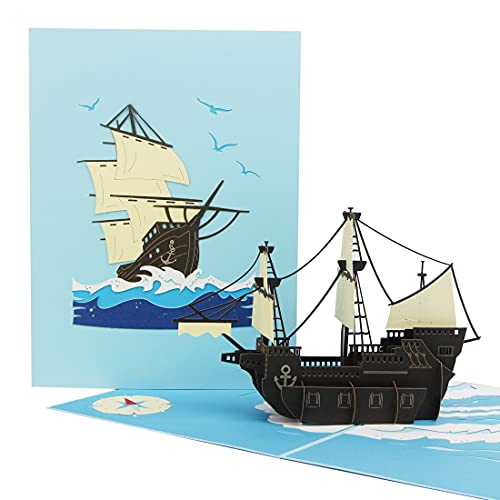 50% Off Ribbli 3D Sailboat Pop-Up Greeting Card with Envelope