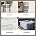 IRIS USA File Box File Organizer Plastic File Box for Letter/Legal File, BPA-Free Plastic Storage Bin Tote Organizer with Durable and Secure Latching Lid, Stackable, Nestable, Pearl 35 Qt. 4 Pack