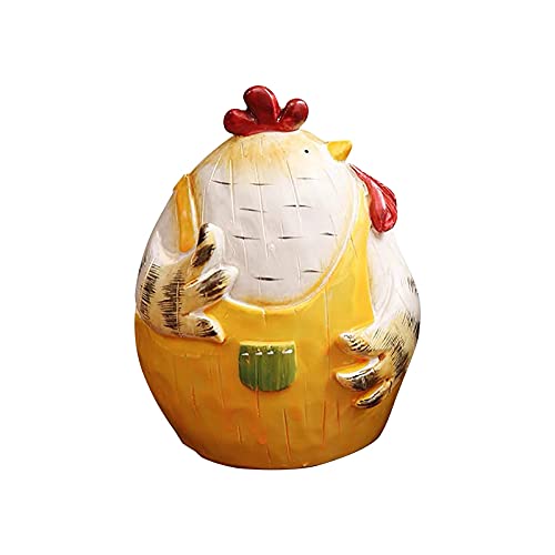 Gartendeko Kolylong® Simulation Paar Hahn Skulptur,Vögel Federn Deko Zaunfigur Wanddeko, Dekorative Gartenstatuen Gartenfigur Für Terrasse Zaun Harz Ornament Cover