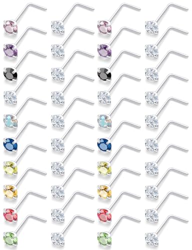 Lsnevsie 18G 20G 22G ���E���h �L���[�r�b�N�W���R�j�A �m�[�Y�����O �X�^�b�h ���f�B�[�X �����Y 316L �X�e�����X�X�`�[�� �T�[�W�J���X�`�[�� �m�[�Y�����O �X�^�b�h�s�A�X �W���G���[ �V���o�[ �N���A CZ 1.5mm 2mm 