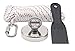 Magnet Fishing Kit with 500lbs Pull Force Neodymium Magnet. Super Strong N52 Fishing Magnet with Rope,Scraper and Case. Best Bundle Deal