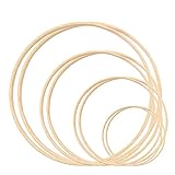 【Weit verbreitet】: Hölzerne Bambus-Creolen eignen sich sehr gut für DIY-Dekorationsprojekte. Traumfänger, Lampen, Mobiltelefone, Windspiele, Spitzenarbeiten, Häkelbilder, Fensterbilder, Hochzeitsdekorationen usw. können verwendet werden.