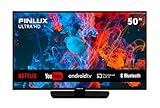  FINLUX Televisión FL5035UHD de 127 cm/ 50 Pulgadas (Smart TV con WiFi Integrado, Ultra HD/ 4K, 3840 x 2160, 1x VGA, 4X HDMI, 1x USB, Bluetooth)…