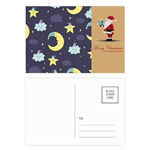 Cartes postales de Noël nuit étoilée lot de 20 correspondance personnalisable