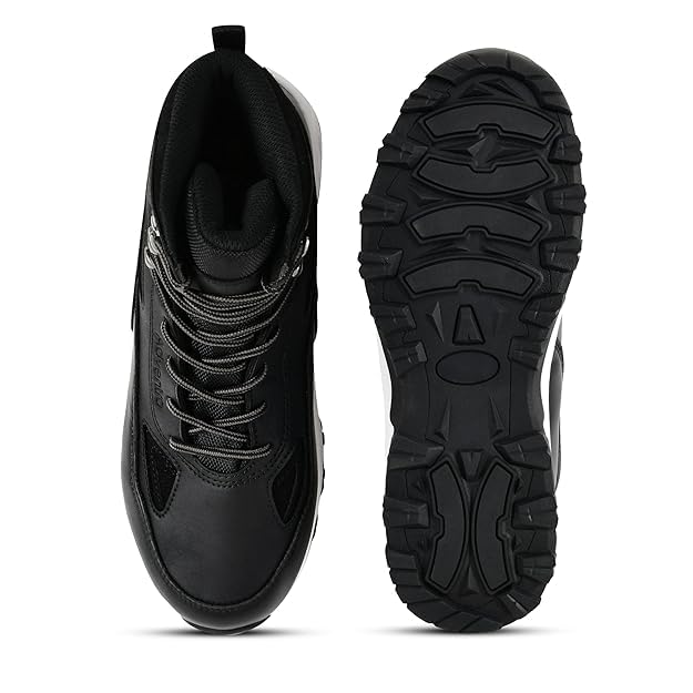 Image of Men Waterproof Trekking Shoes | Mid-High Ankle | Removable Cushion Insole | 4mm Lug Sole | All Weather, Uneven Terrain & Light Rain Hikes | ET1105