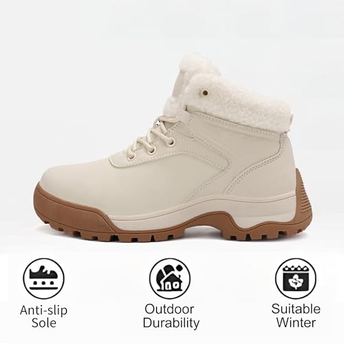 Womens Snow Boots Ankle Non-Slip Cold Weather Fur Lined Warm Winter Shoes2