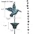 Aifeorzo Rain Chain 8.5FT, Hummingbird and Cup Rain Chains for Gutters, Functional Replacement for Downspout, Metal Rainwater Catcher Chain, Outdoor Garden Decor, Antique Blue