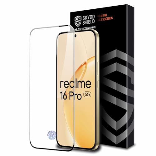 Image of Military-Grade Gorilla Tempered Glass For Realme 16 Pro (6.78 Inch) With Installation Kit | Edge to Edge Coverage | Black