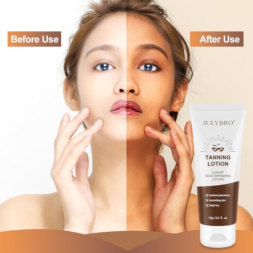 Image of Self Tanner for Natural Looking Tan, Sunless Tinted Tanning Lotion for Medium to Dark, Moisturizing Bronzing Lotion with Instant Glow, 2.4 Fl. Oz. 1