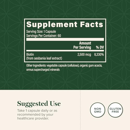 Global Healing Center Organic Biotin Supplement