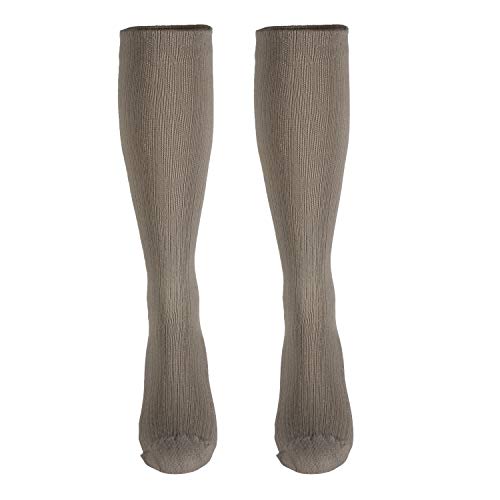 Image of Truform Compression Socks, 10-20 mmHg, Ladies Gym Socks, Knee High Over Calf Length, Tan, Medium (Pack of 2)