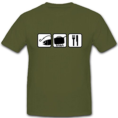 T-shirt pêche de cuisson vert Small résistant aux odeurs pour cuisiner dans le confort