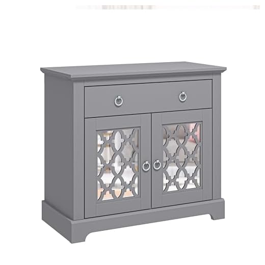 Galano Novara 2 Door 1 Drawer Sideboard, Storage Cabinet and Organizers - Display Cupboard Console - Freestanding Cabinet for Living Room, Entryway, Hallway, Kitchen (Cool Grey)