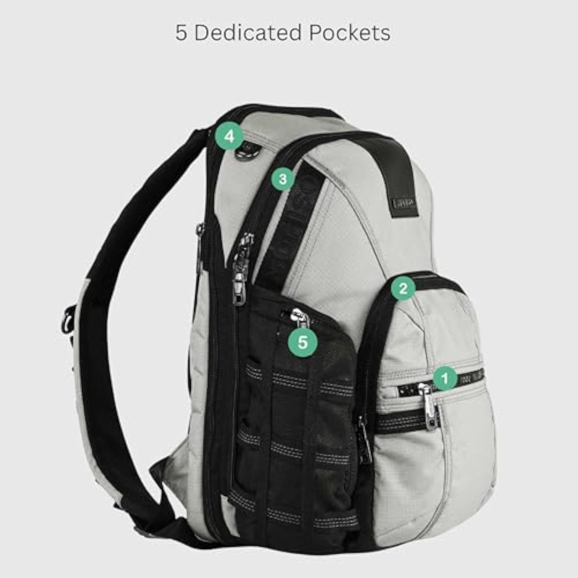 Capo Grey and Black Laptop Backpack for Men