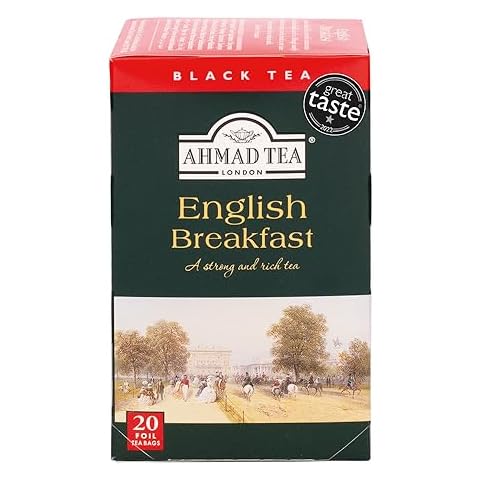 Ahmad Tea Black Tea, English Breakfast Teabags, 20 ct (Pack of 6) - Caffeinated & Sugar-Free Cover
