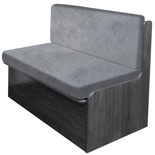 Molasofa Leather Like RV Dinette Cushion Covers, RV Booth Seat Cover Stretchable Camper Cushion Couch Covers Washable Slipcovers for RV Camper Car Bench (1 Bench Cover & 1 Backrest Cover, Darkgray-08)