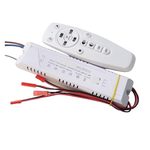 Image of LED Drive Power Supply 2.4G Intelligent Remote Control dimming and Color Temperature Three-Color Segmented Transformer Rectifier Switch (Color : 20-40W*4)