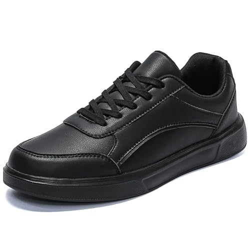 Men's Casual Sneakers Lightweight Fashion Walking Shoes Low Top PU Leather Classic Skate Shoe