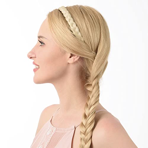 Diguan DGT Headband Synthetic Hair Plaited Headband Braid Braided thumb #3