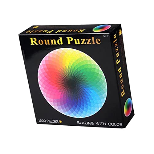 GETAJGHSD 1000件丸型ジグソーパズル 高精カット カラフルな知育パズル 大人と子供向け 楽しみながら頭を鍛える耐久素材使用