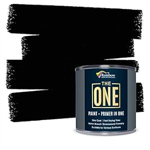 The One Paint Matte 250ml – Multi Surface Paint – No Undercoat or Primers Required (Black)