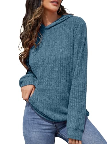 Image of Bosmeer Womens Long Sleeve Shirts Kangaroo Pocket Fashion Hoodies Pullover