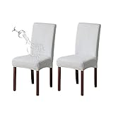 Genina Fundas impermeables para sillas de comedor, 2 piezas)