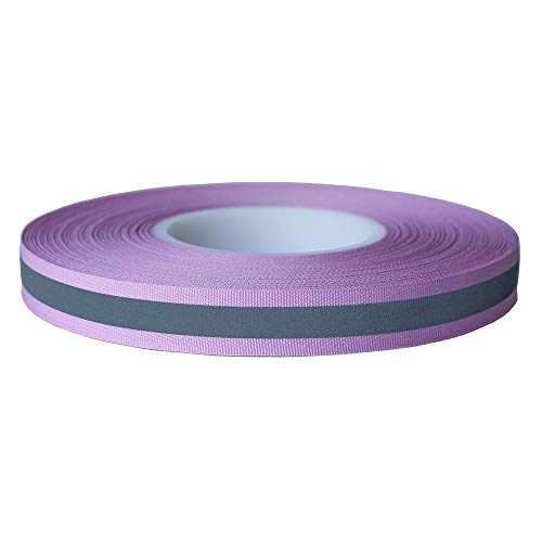 Safety Silver Reflective Webbing Ribbon Tape Trim Strip Sew On 20mm x 50meter Purple