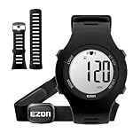 EZON Heart Rate Monitor Chest Strap and Digital Watch T037,5ATM Waterproof Fitness Tracker with HRM,Calories Burned,Stopwatch and Hourly Chime (Watch Band Included)