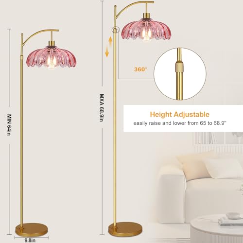 Lámpara de pie rosa con descuento - 30% de rebaja