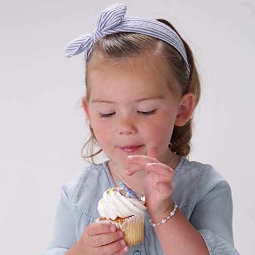 Precious Pieces Girls Sterling Silver Cultured Pearl Bracelet with Lavender High-End Crystals and Heart Charm2